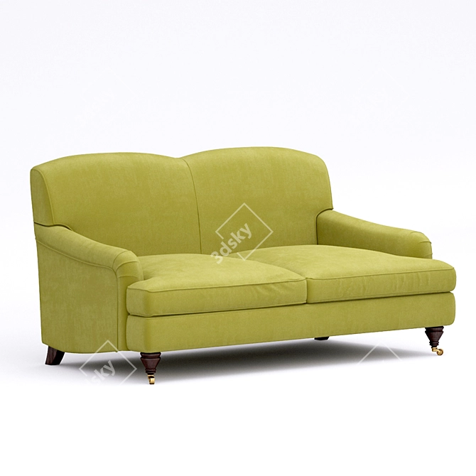 Classic Soft Curved Back Sofa 3D model image 8