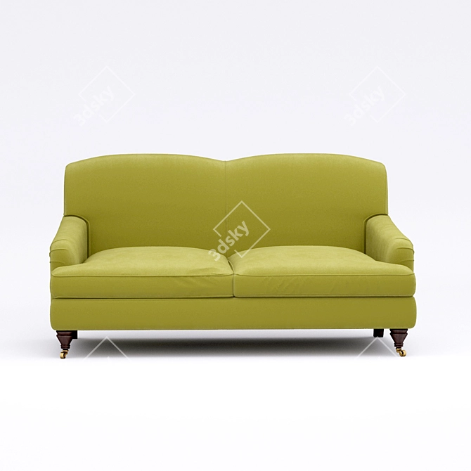 Classic Soft Curved Back Sofa 3D model image 9