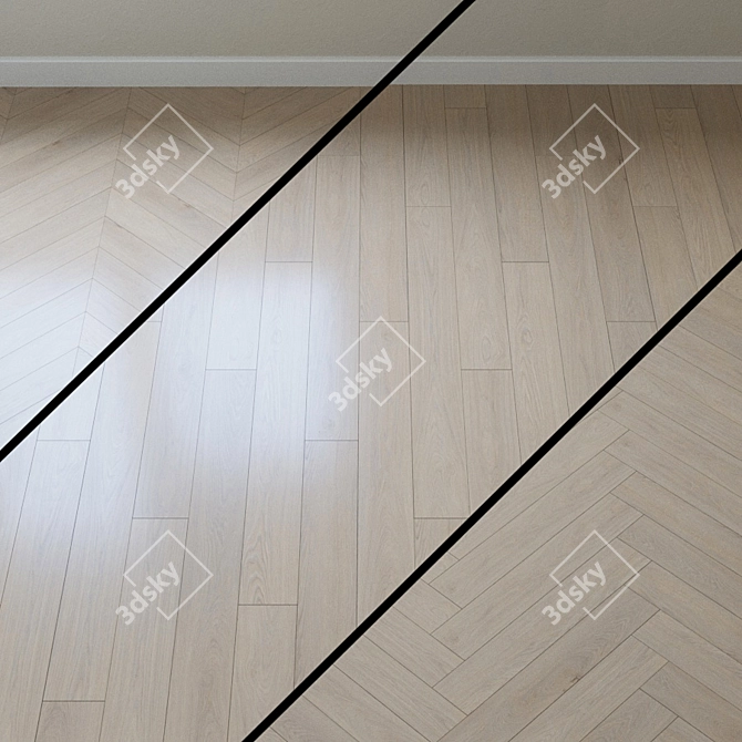 Meridian Oak Parquet: Timeless Elegance 3D model image 1