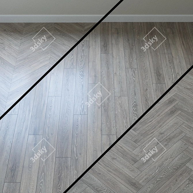 Bedrock Oak Parquet: Timeless Elegance 3D model image 1