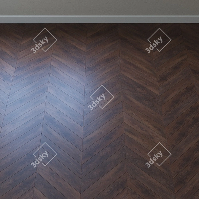 Rustic Oak Hardwood Flooring 3D model image 3