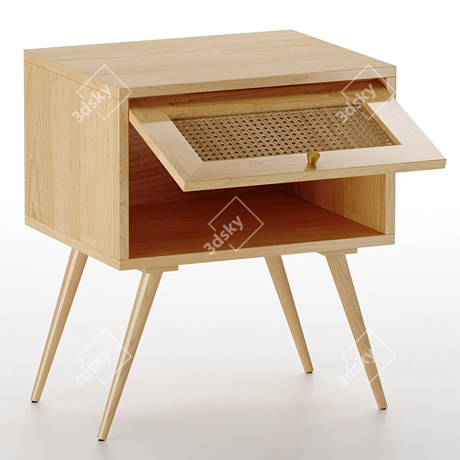 Multi-functional Wood Side Table 3D model image 7