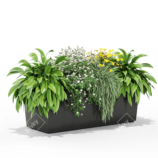 Beautiful Plants in Lechuza BALCONERA 3D model image 2