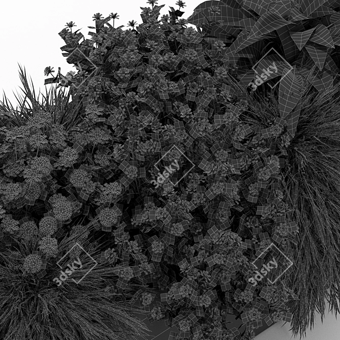 Beautiful Plants in Lechuza BALCONERA 3D model image 4
