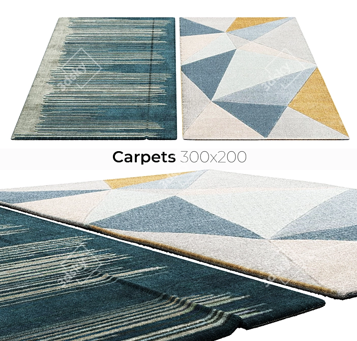 Stylish Interior Carpets 3D model image 1