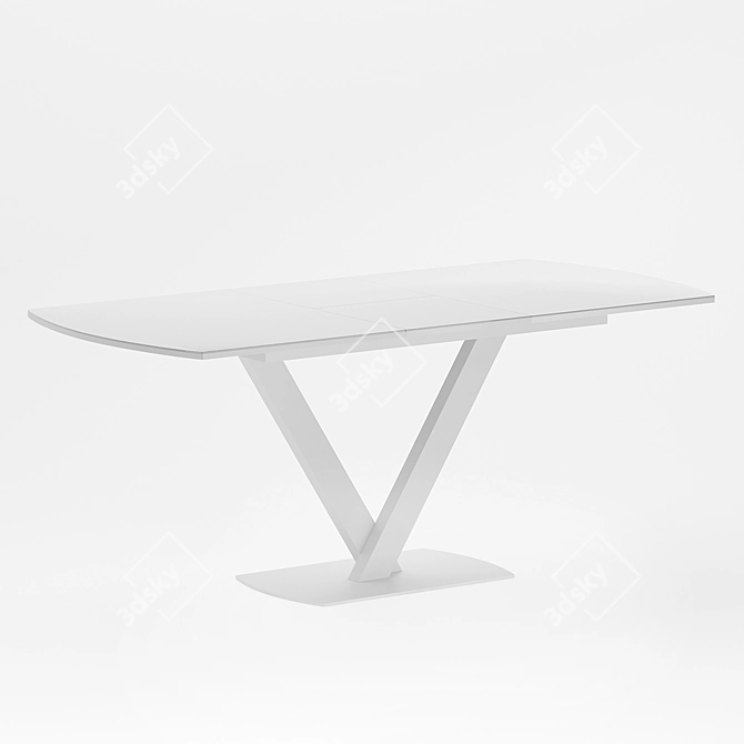 Bruno 140 White: Versatile Folding Table 3D model image 1