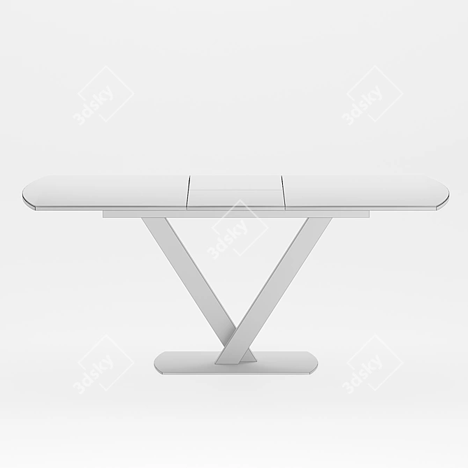 Bruno 140 White: Versatile Folding Table 3D model image 3