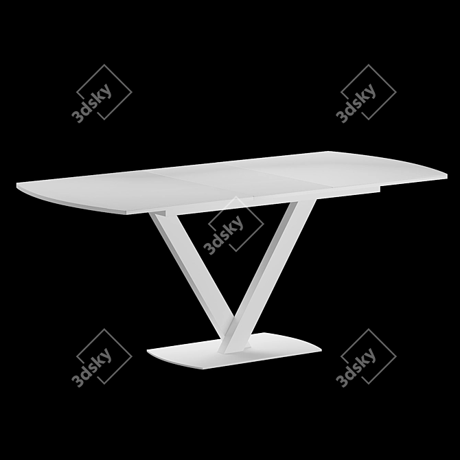 Bruno 140 White: Versatile Folding Table 3D model image 7