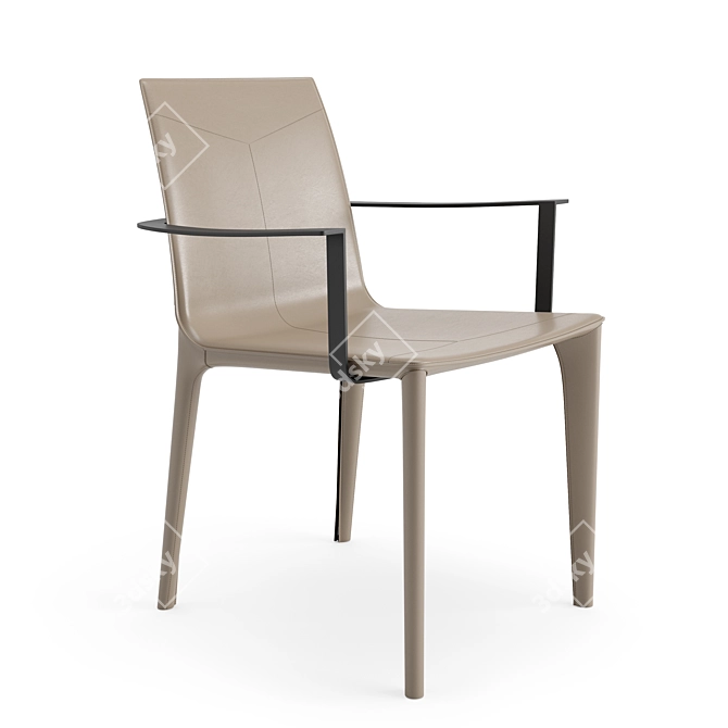 Elegant Adriatic Dining Arm Chair 3D model image 1