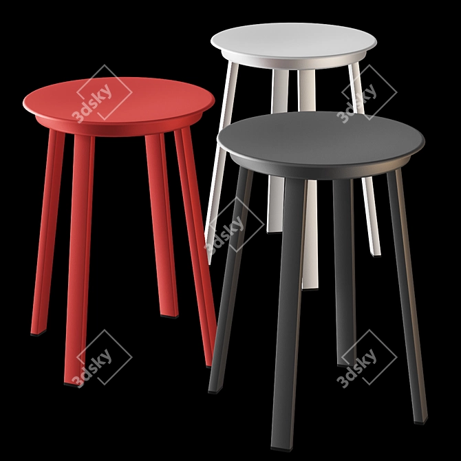 HAY Revolver Stool: Sleek and Functional 3D model image 3