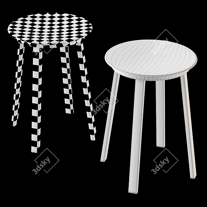 HAY Revolver Stool: Sleek and Functional 3D model image 5