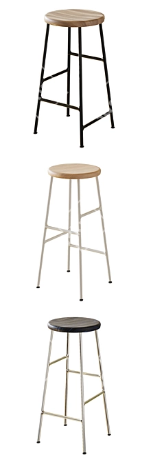 Title: HAY Cornet Bar Stool: Sleek & Stylish 3D model image 4