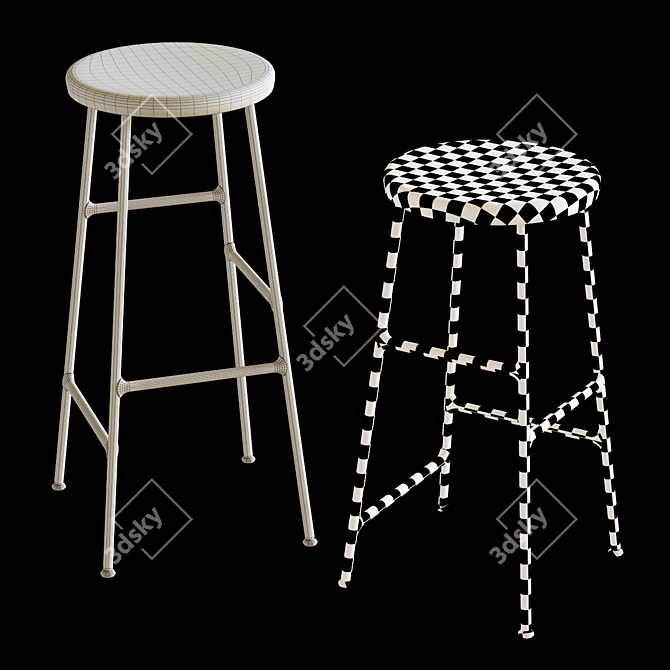 Title: HAY Cornet Bar Stool: Sleek & Stylish 3D model image 5