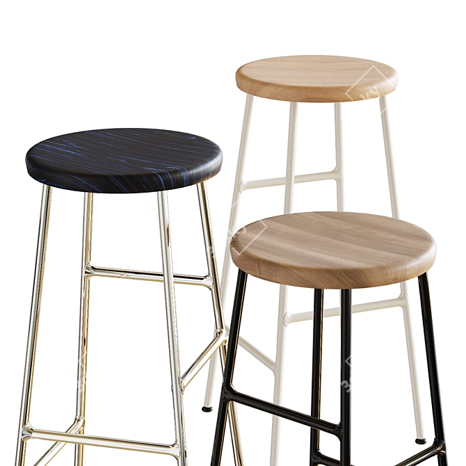 Title: HAY Cornet Bar Stool: Sleek & Stylish 3D model image 8