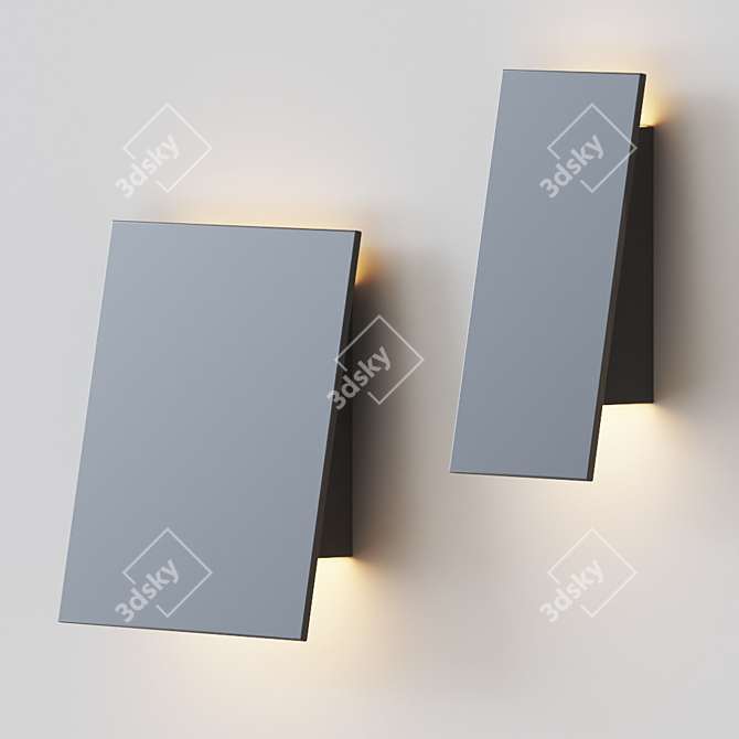 Modern Angled Wall Sconce 3D model image 2