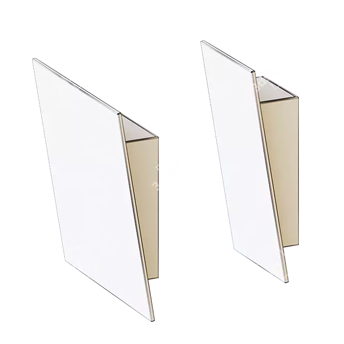 Modern Angled Wall Sconce 3D model image 4