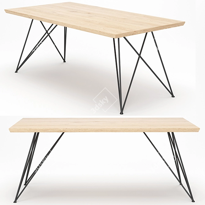 Modern Dining Table Set: 3Ds Max 2013, V-Ray Render 3D model image 5