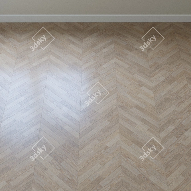 Elegant Linen Oak Parquet 3D model image 3