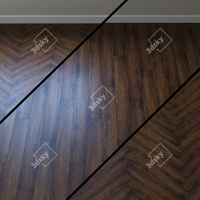 Timeless Elegance Oak Flooring 3D model image 1