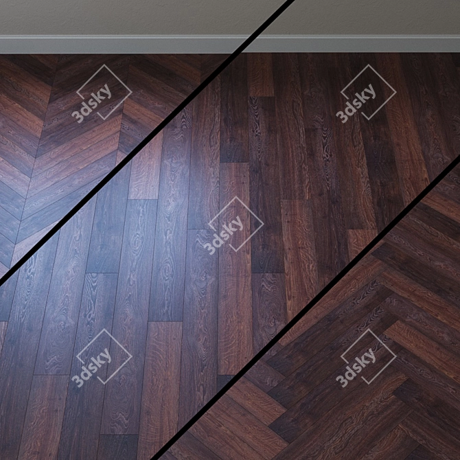 Elegant Bardi Oak Parquet 3D model image 1