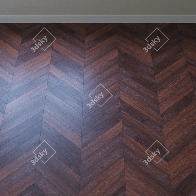 Elegant Bardi Oak Parquet 3D model image 4