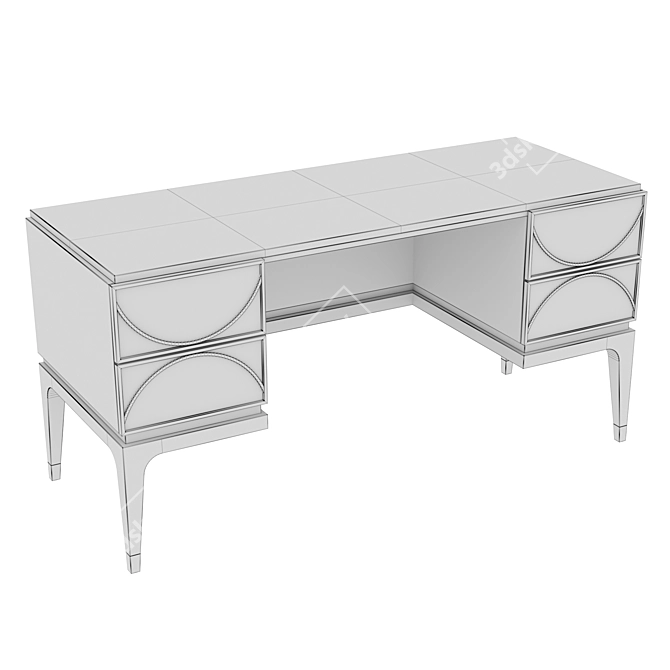 Elegant Majorelle Writing Desk 3D model image 3