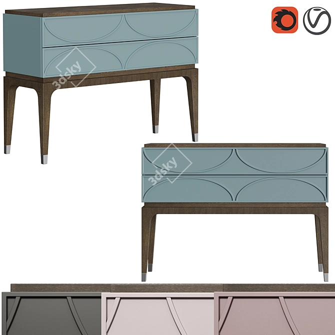 Majorelle ML 6-01 Console Table: Elegant Design & Versatile Colors 3D model image 1