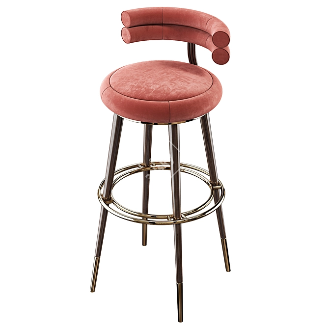 Elegant Betsy Bar Chair 3D model image 4