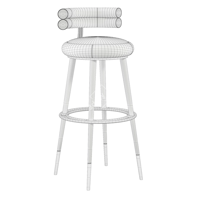 Elegant Betsy Bar Chair 3D model image 5