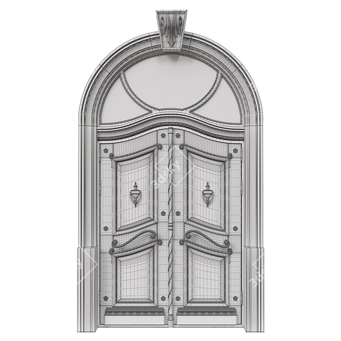 Classic 3D Max Door: 1600mm x H-3000mm 3D model image 5