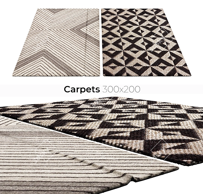 Stylish Interior Carpets 3D model image 1