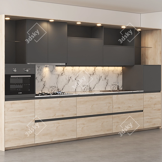 Versatile Kitchen Design Kit 3D model image 2