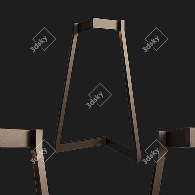 Minimal Metal Table Lamp, Warm Light 3D model image 1