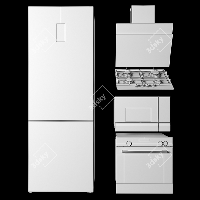 Siemens Appliance Set: Cool, Cook, Heat, and Extract 3D model image 5