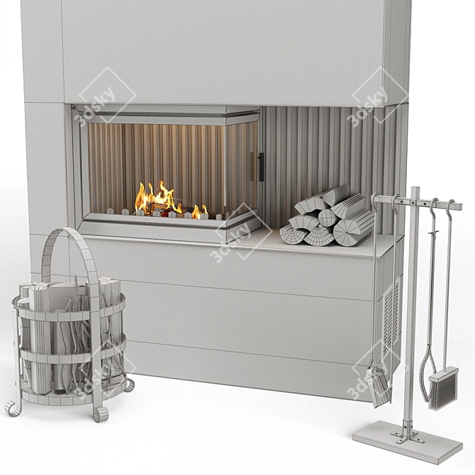 EICHHOLTZ FireBird Fireplace 3D model image 4