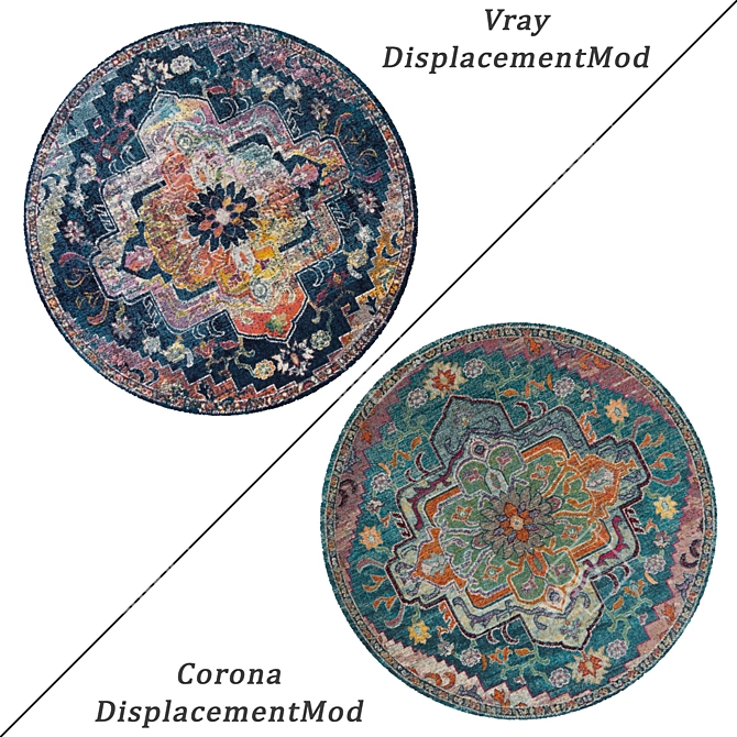 Round Carpets Set 57 3D model image 2