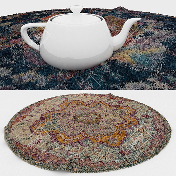 Round Carpets Set 57 3D model image 3