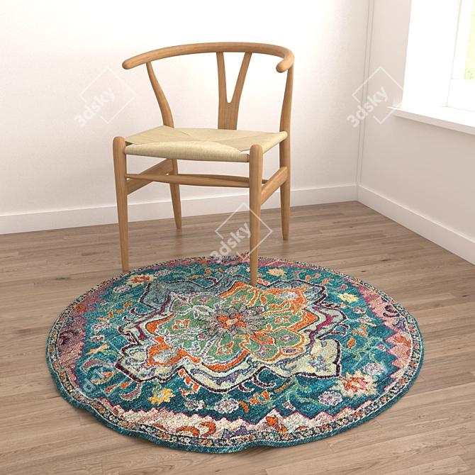 Round Carpets Set 57 3D model image 4