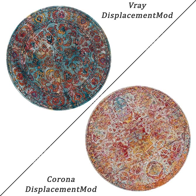 Round Carpets Set: Versatile 6-Piece Collection 3D model image 2