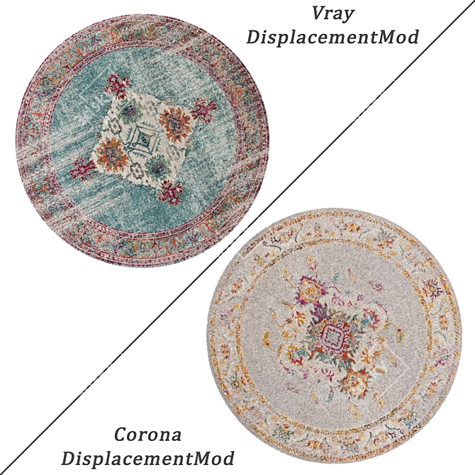 Round Carpets Set - Perfect for Diverse Perspectives! 3D model image 2