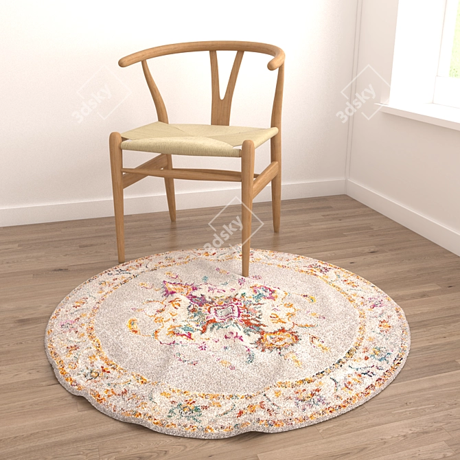 Round Carpets Set - Perfect for Diverse Perspectives! 3D model image 4