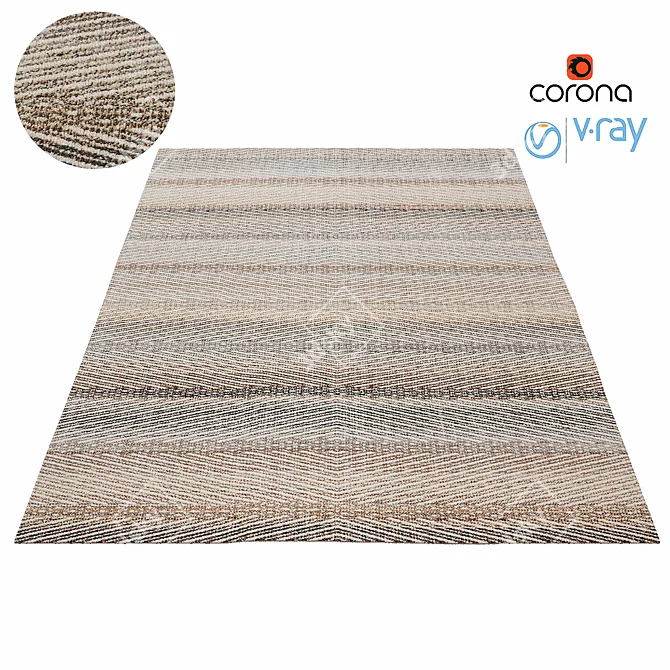 Versatile Gray Rug for Indoor & Outdoor Use 3D model image 1