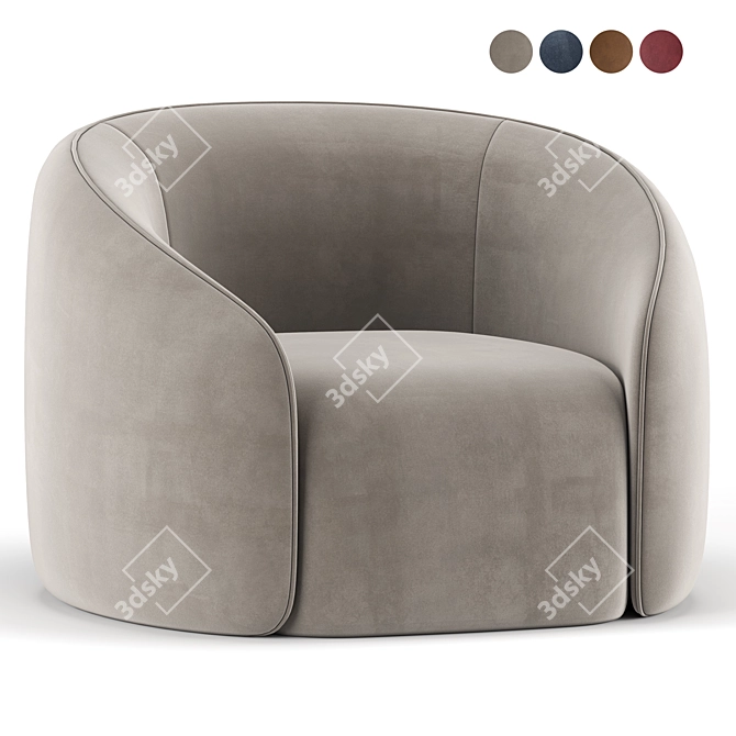 Cozy Lagoon Lounge Chair 3D model image 1
