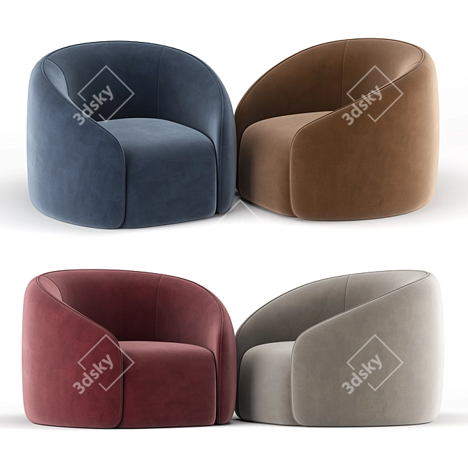 Cozy Lagoon Lounge Chair 3D model image 2