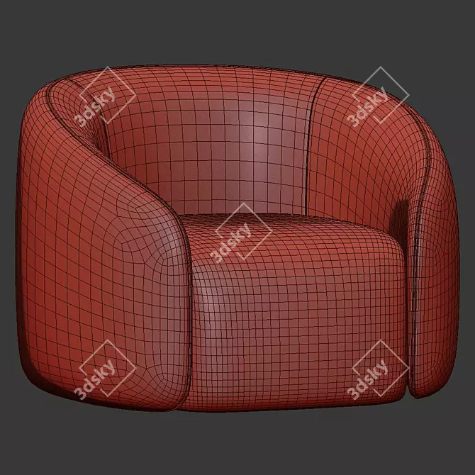 Cozy Lagoon Lounge Chair 3D model image 4
