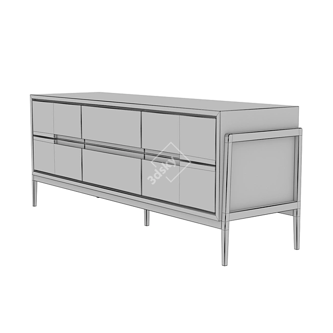 Contemporary TV Stand COMO, 140cm 3D model image 4