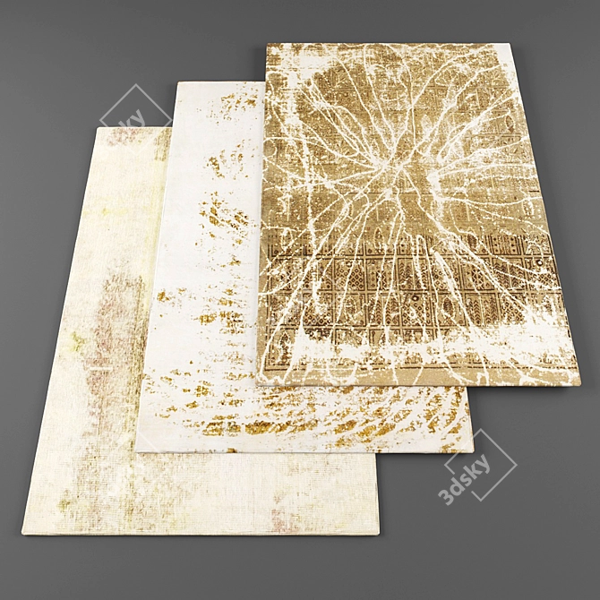 Modern Rugs Set of 6 - High-Quality Textures Included 3D model image 1