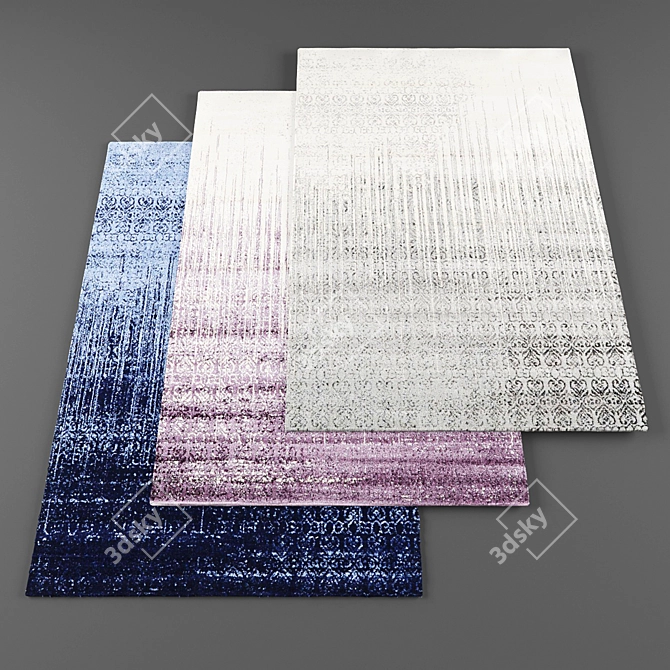 Modern Rugs Collection - 4 pcs & Textures 3D model image 1