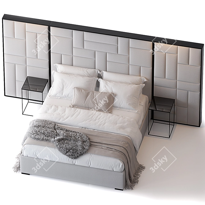 SLOANE ROYALE Bed & COPPICE Table 3D model image 2