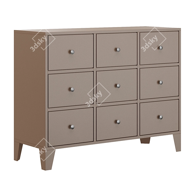 IKEA BRYGGJA: Stylish 9-Drawer Cupboard 3D model image 2